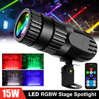 15w Led Rgbw Stage Spotlight Light Beam Mirror Ball Dj Disco Party Dance Lamp Us