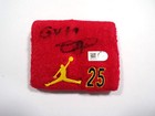 Signed 2019 Dexter Fowler Cardinals Game-used Red Nike Wristband  25 W coa s