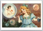 A823 Vintage Valentine Postcard Lot Of Four 4  X6  Light Weight Perferated Edge