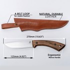 Carbon Steel Bushcraft Knife Walnut Handle With Leather Sheath Beavercraft Bsh1