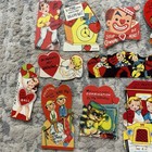 Lot Of 13 1940s Assorted Vintage Childrens Classroom Die Cut Valentine Day Cards