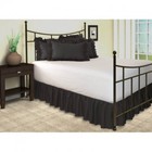 Solid Black Open Corner Ruffled Bed Skirt 600 Tc Cotton Us Bed Size drop  sale 