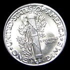 1944-d Mercury Dime Silver ---- Gem Bu  Fb Stunning Condition Coin ----  296u