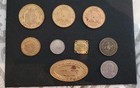Vintage Lot Of 8 Trade And Game Tokens Coins