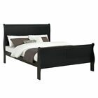 New Queen King Twin Full 5pc Black Sleigh Bedroom Set Modern Furniture B d m n c