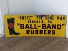 Ball Brand Rubber Boots Advertising Sign Fretz Shoe Man Perkasie Pa Pennsylvania