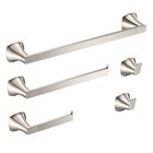 5 Piece Towel Bar Set Bath Accessories Bathroom Hardware - Brushed Nickel