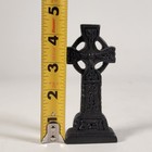 Irish Turf Peat Celtic Cross Standing Figurine Knotwork Decor Gaelic