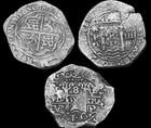 Spanish 8 Reales Coin Repros  Pirate Shipwreck Lot Of 3