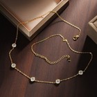 5mm D Color Moissanite Bubble Choker Necklace S925 Silver 18k Gold Plated Chain