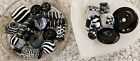 Rare Old Translucent Black White Antique Trade Beads No Case Worn