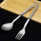 Pure Titanium Cutlery Spoon Fork Folding Outdoor Camping Home Foldable Picnic