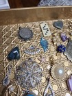 Lot Of 34 Vintage To Now Pendants Various Sizes Mixed Metals   2p 