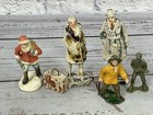 Vintage Mixed Lot Lead Metal Toy Figures Soldiers Civilians Santa Pre-1970