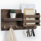 Lki Mail Organizer For Wall Mount     Key Holder With Shelf Includes