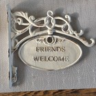 Swivel Cast Iron Sign Vintage    friends Welcome-family By Appt Only   