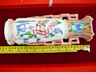 Antique Chinese Porcelain A Famille-rose Flower Vase Late 19c 10 X 3 Inches Vf