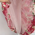 Girls Vintage Plum Pudding 5 Floral Puff Sleeve Dress With White Collar