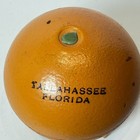 Tallahassee Florida Fl Antique Souvenir Depression  Glass Trinket Box Orange