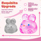 Stress Relief Bunny Squeeze Anti Anxiety Sensory Toy Kid Adult Pink Jelly Hop
