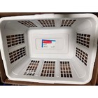 Rubbermaid White Plastic Laundry Basket 1 25 Bushel 44l Rectangular 2965