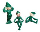 Vintage Amazing Hand Painted Mint Green Gilner Pixies Elves Figurines 50s Set 3