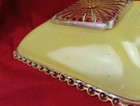 Vintage Light Yellow Glass Ceiling Light Shade Hobnail Trim Starburst Square 11 