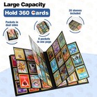 360 Card Pocket Binder With Elastic 9 Pocket Trading Cards Album Folder  Black