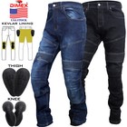 Mens Motorcycle Denim Jeans Motorbike Pant Trousers Armoured Lined With Kevlar