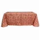 Terracotta 90 x156  Taffeta Rectangular Tableclothd 3d Leaves Design Party Event