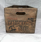 Vintage National Beer Wooden Crate Brewery
