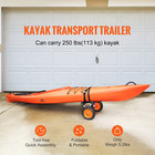 Foldable Kayak Cart Canoe Boat Carrier 250lbs Load With 10   Solid Tires