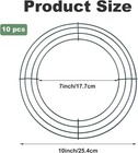 10 Pack 10 Inch Wire Wreath Frame  Metal Round Wreath Form Ring For Christmas Fl