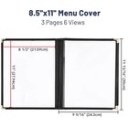 8 5 X 11 Inches Menu Holder Menu Covers 2 View Pu Leather Book Style Double    