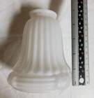 Vintage Pendant Light Glass Lamp Shade 2-1 4  Fitter  Frosted Cased Glass