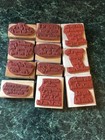 Stampin  Up Wood Mounted Rubber Stamps 11 Stamps Some New Others Lightly Used