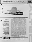 Vintage Rare 1960 s Altec 689b Dynamic Cardioid Microphone W Atlas Stand Prop