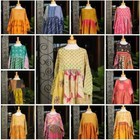 Wholesale Lot 10pc Vintage Kantha Hand Made Cotton Dress Indian Women Midi Dress