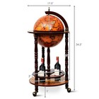 Wood Globe Wine Bar Stand 16th Century Italian Rack Liquor Bottle Shelf