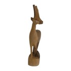 Vtg Antelope Gazelle Deer Mid Century Hand Carved Teak Wooden Figurine 6 25 