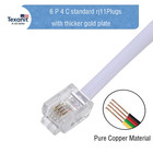 Phone Extension Cord 50 Ft  Phone Cord Telephone Cable With Standard Rj11plug An