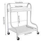 White Indoor Beauty Salon Nail Foot Bath Spa Portable Trolley Cart With 4 Wheels