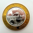 999 Fine Silver Madalay Bay Las Vegas  10 Limited Ed Gaming Token  wmp016130 