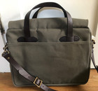 Filson Rugged Twill Original Briefcase Otter Green Made In Usa