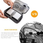 Dumealagr Electronic Organizer Bag Cable Travel Cord Compact  Black