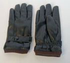 Women s Black Ladies Leather Gloves With Fleece Lined Winter Med