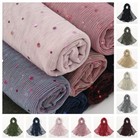 Glitter Sequins Headscarf Shimmer Wrinkle Scarf Shawls Thin Muslim Hijab Wraps