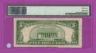 1950a  5 Federal Reserve Note Printed Fold Error Pmg 25 Vf Lt 14