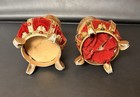  2  Vtg Crown Royal Bottle Holder Display Stand 1970s Advertisement Velvet Crown