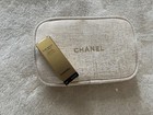 Chanel Beaute Vip Holiday Edition Gold Glitter Cosmetics Pouch W Sublimate Creme